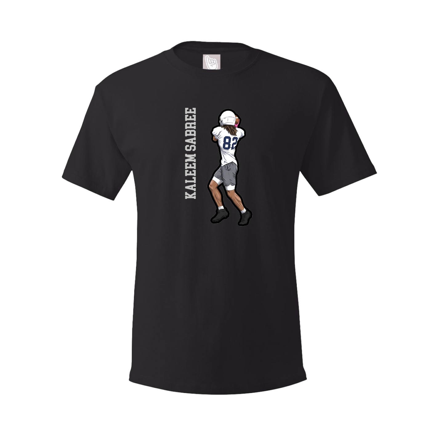 Youth Tee — Name Vertical in Black