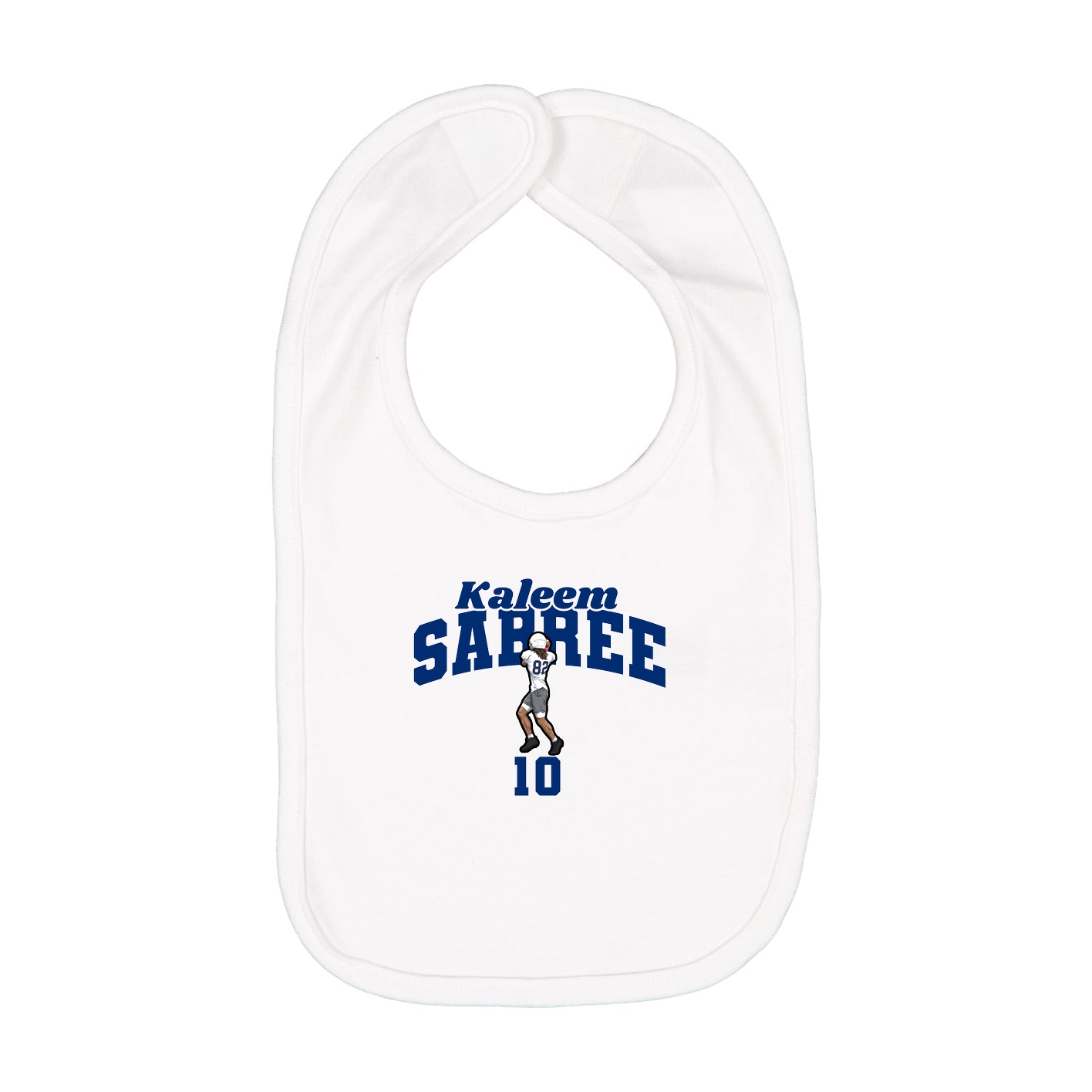 Infant Bib — Signature Arch in White