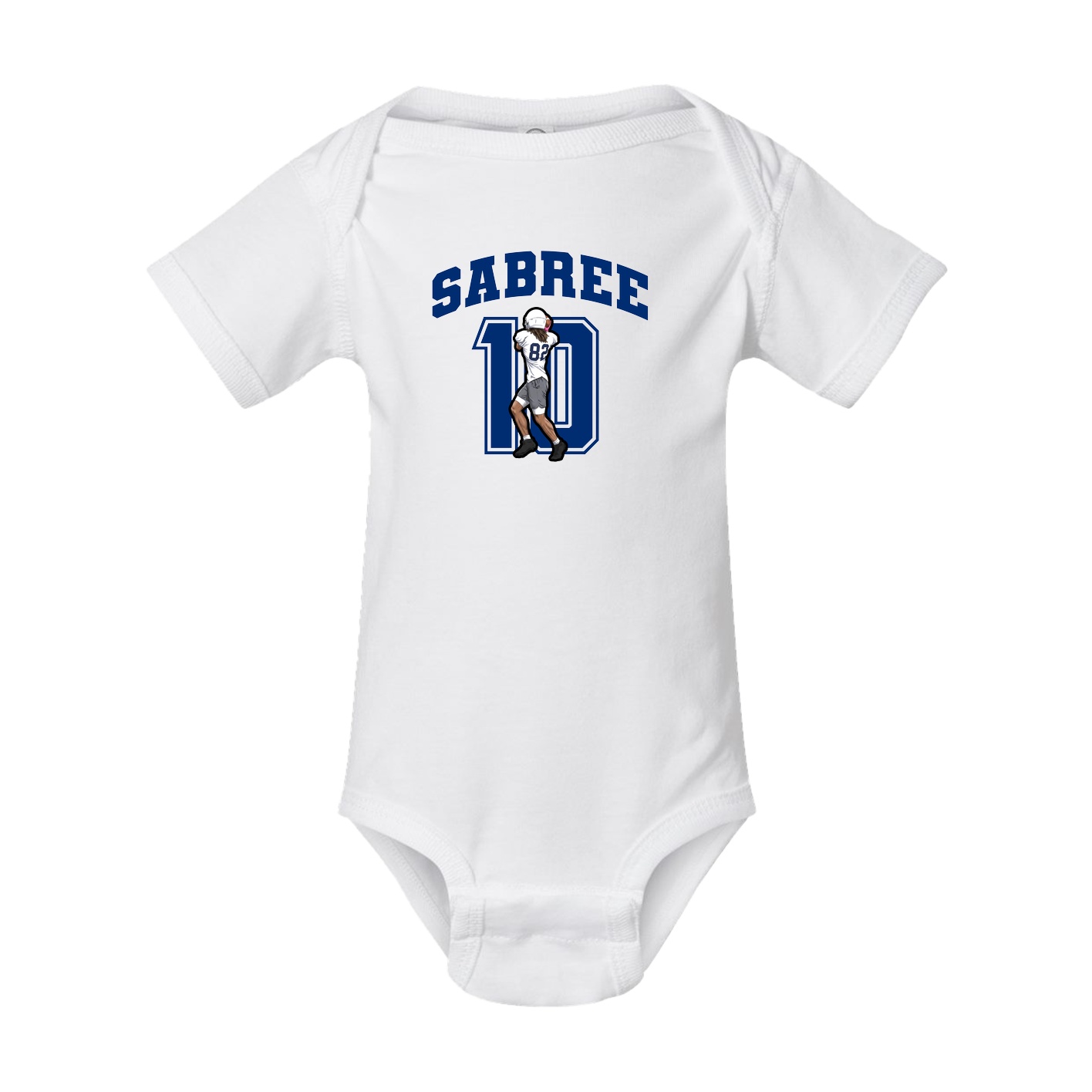 Baby Onesie — Number in White