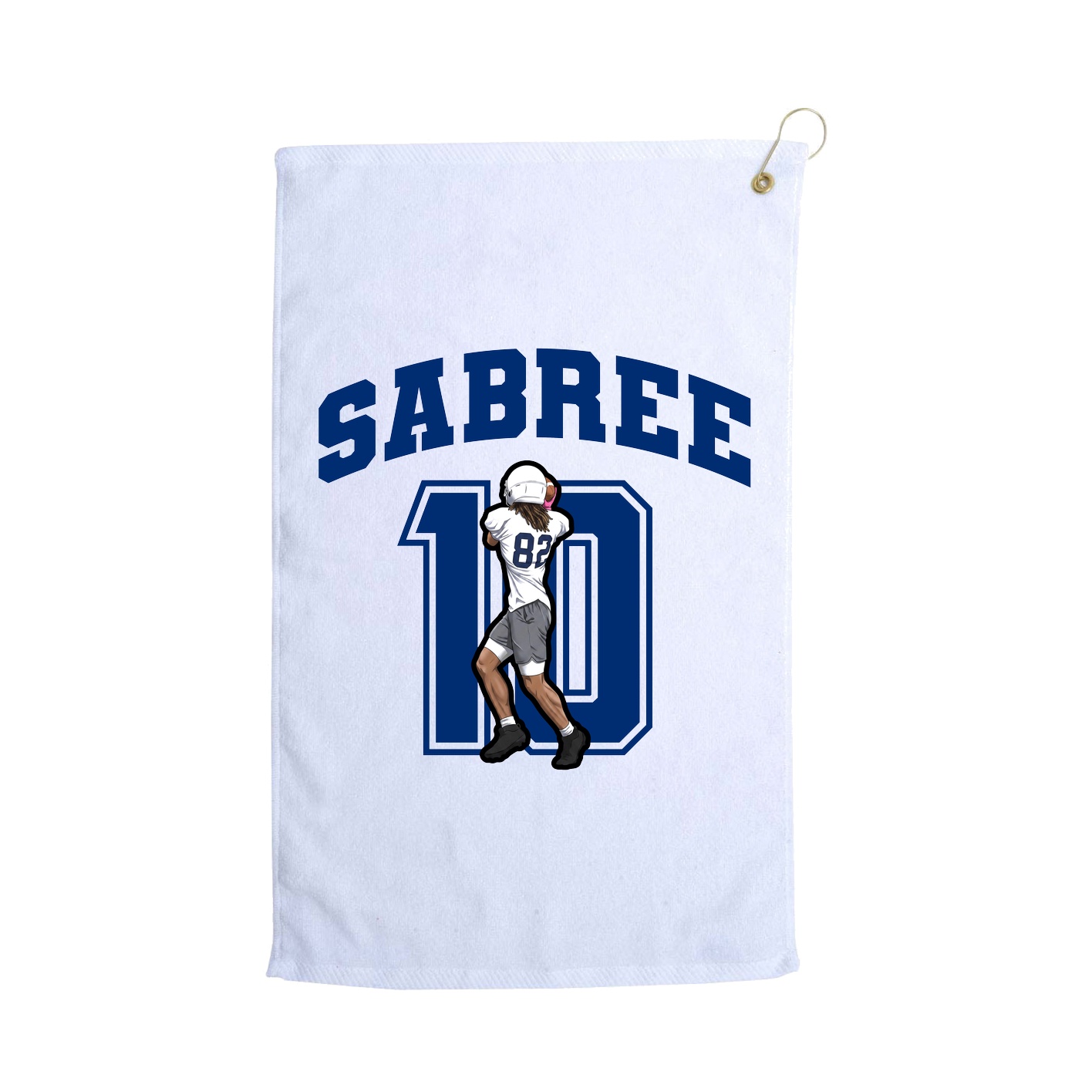 Golf Towel — Number in White