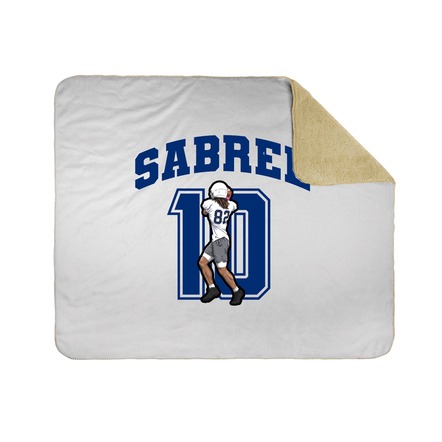 Throw Blanket — Number in White