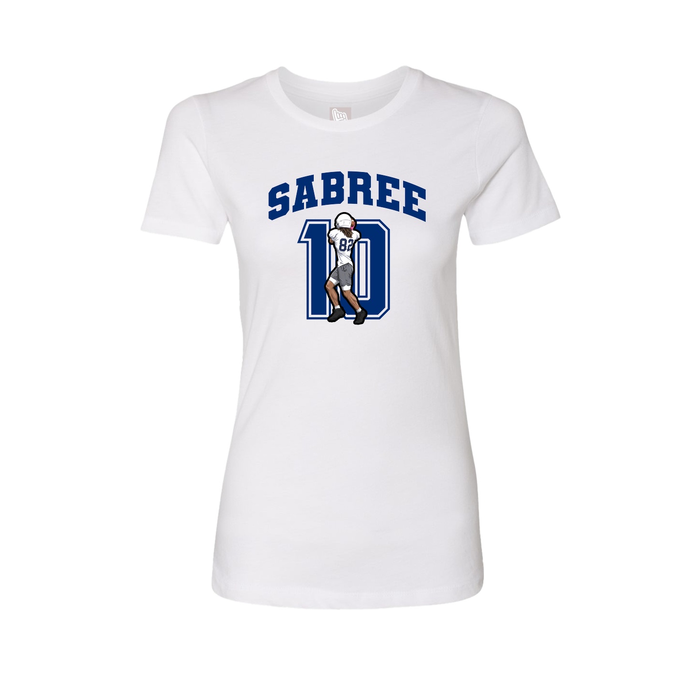Womens Tee — Number in White