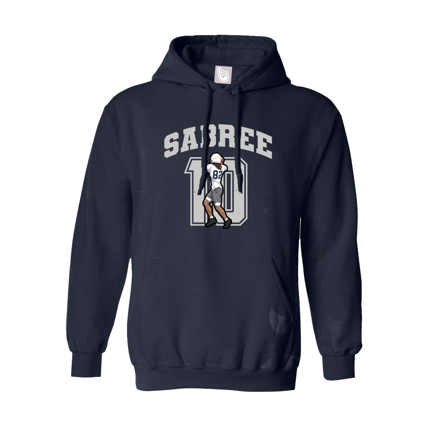 Hoodie — Number in Navy