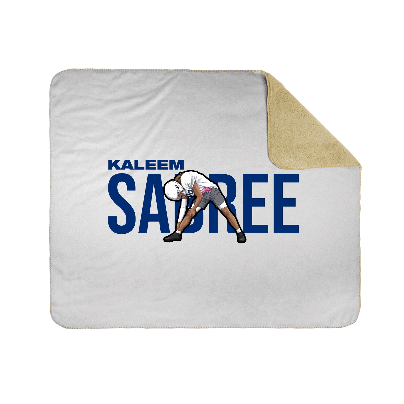 Throw Blanket — Player Name in White