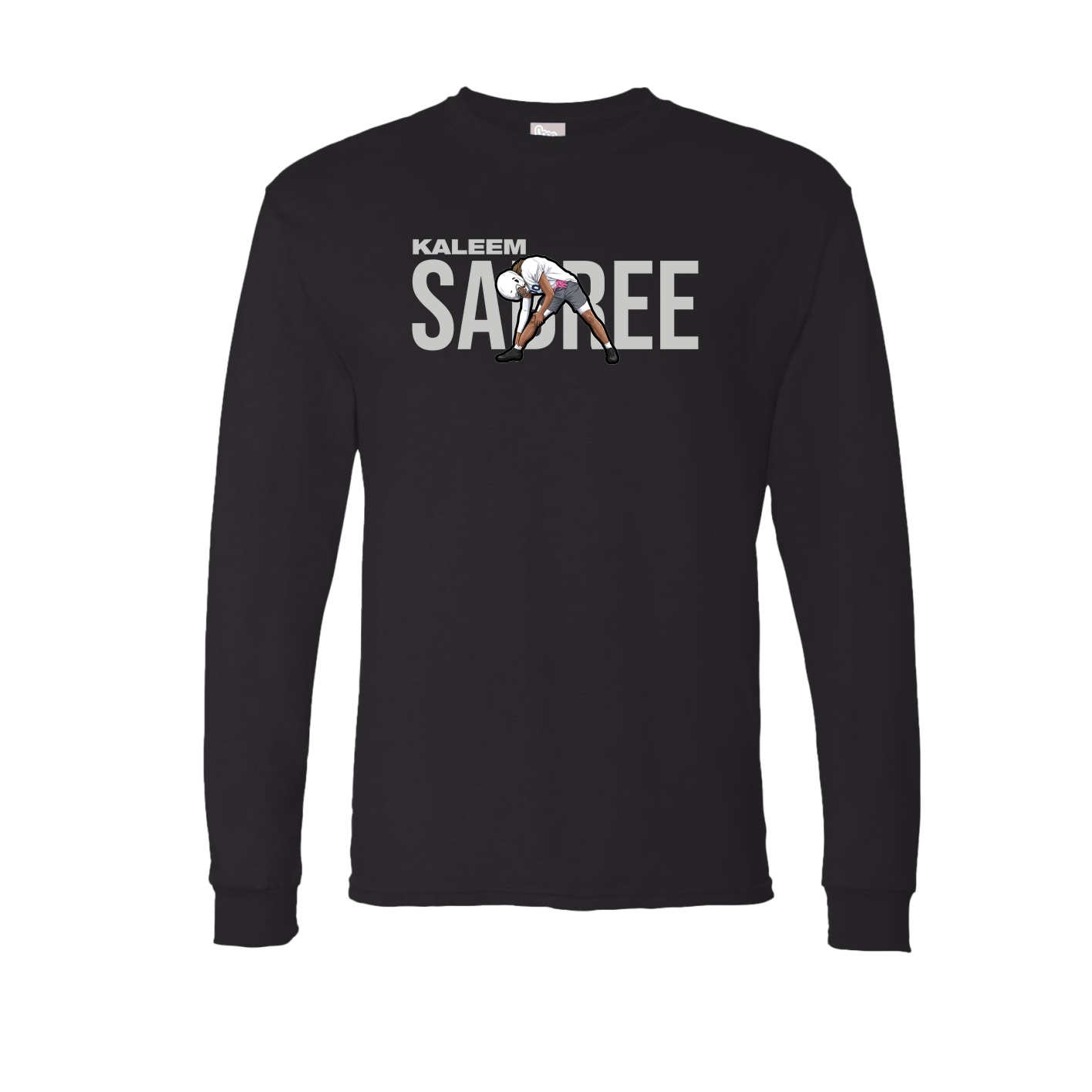Long Sleeve Tee — Player Name in Black