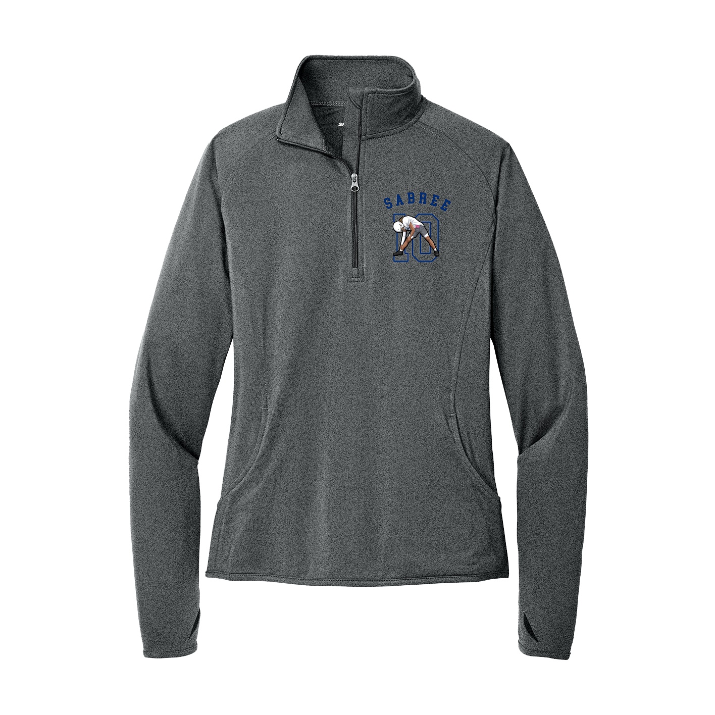 Women's Q-Zip Pullover — Shirsey Arch in Grey