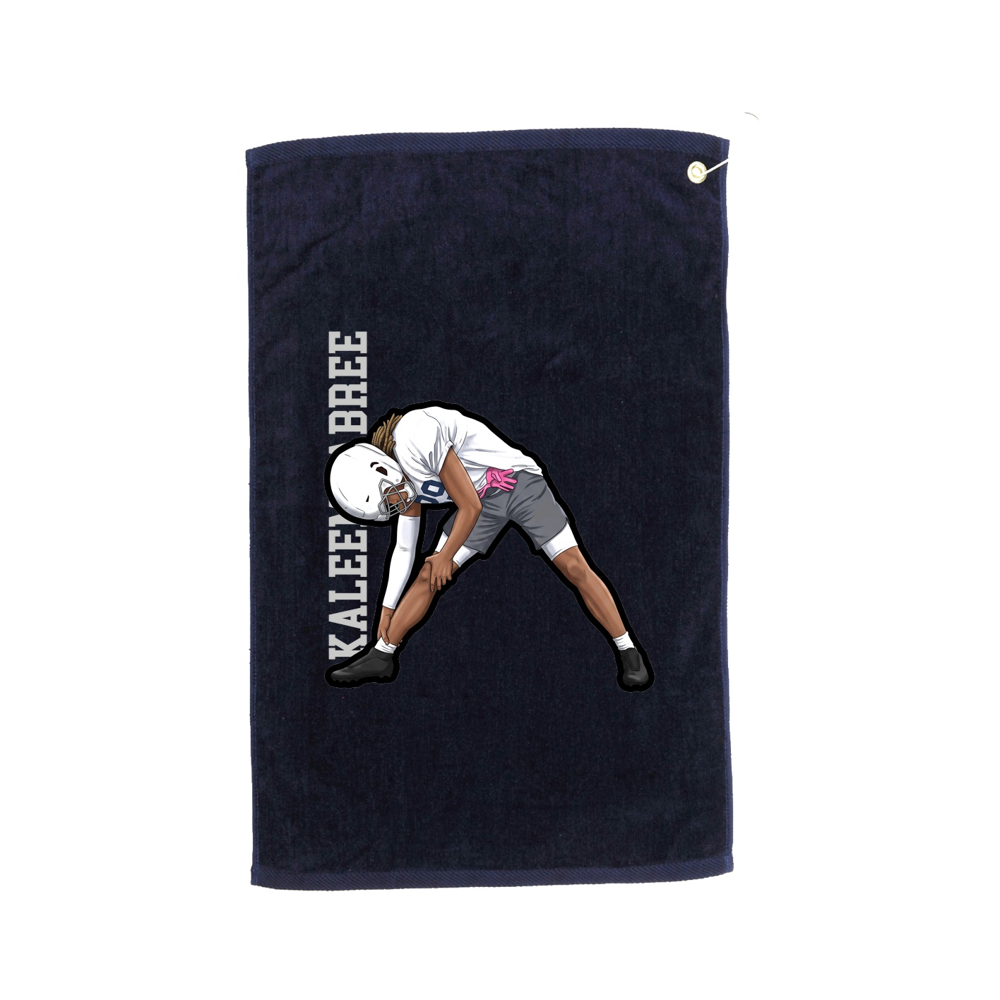 Golf Towel — Name Vertical in Navy
