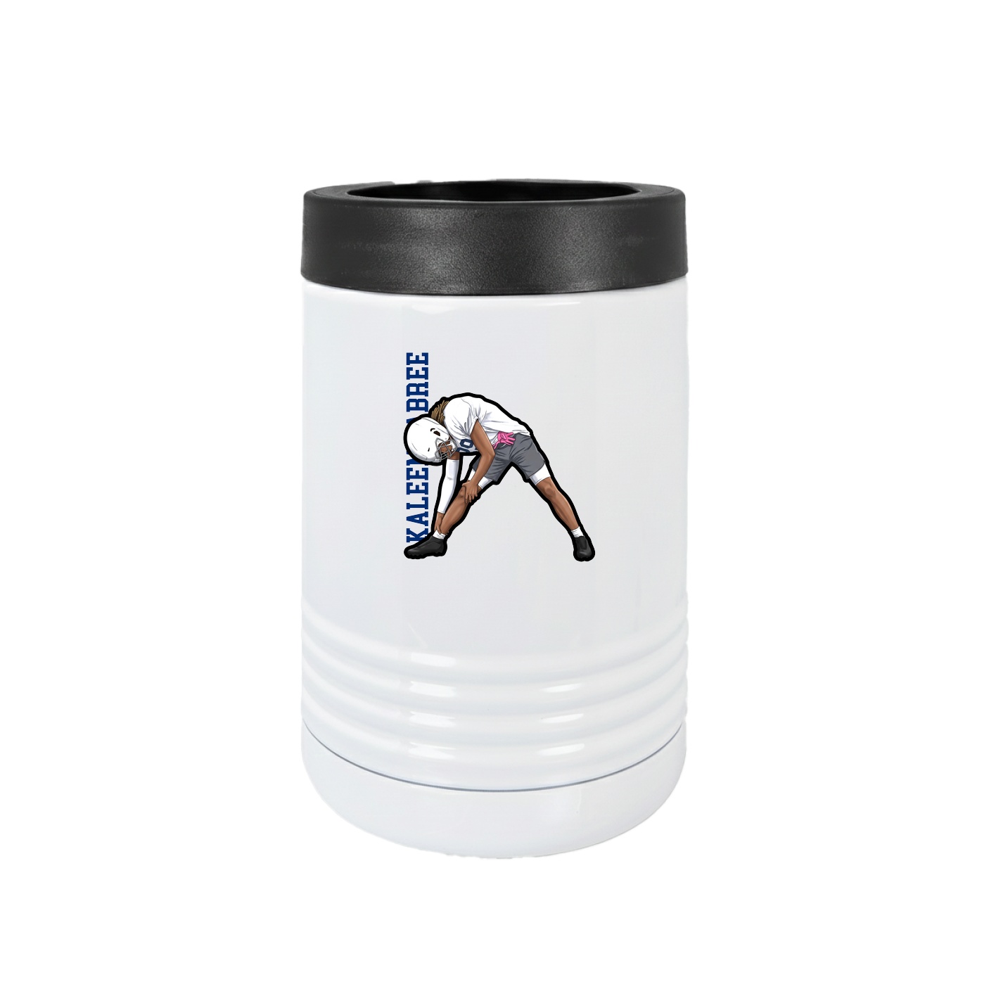Beverage Holder — Name Vertical in White
