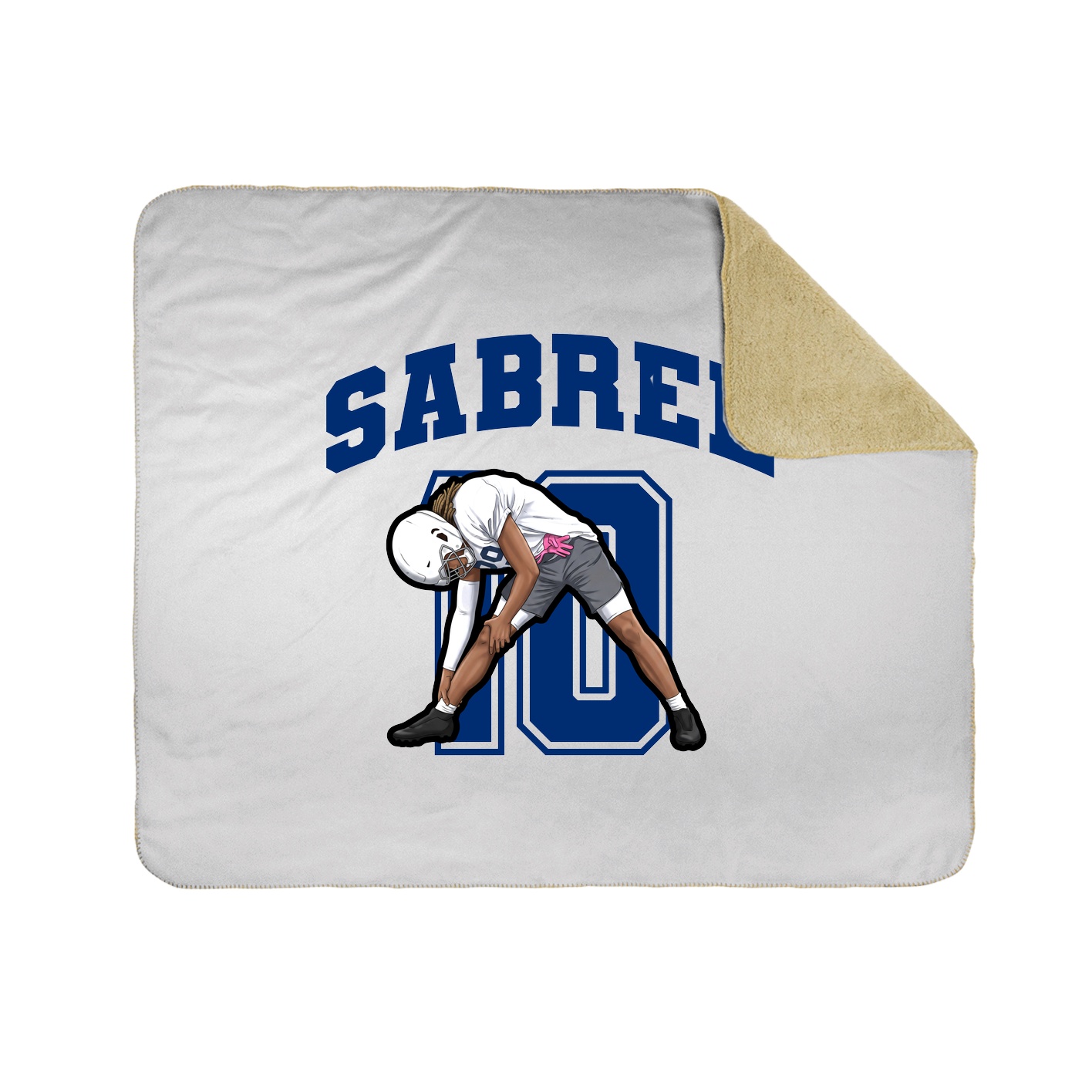 Throw Blanket — Number in White
