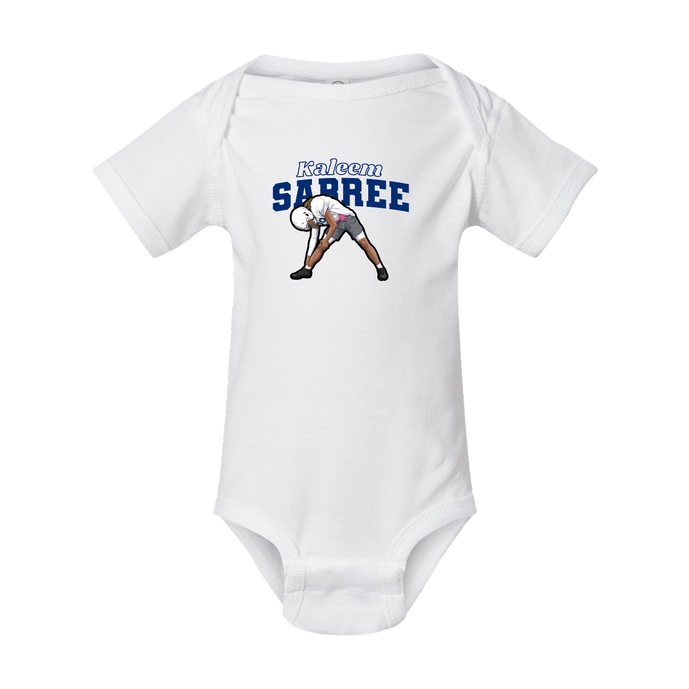 Baby Onesie — Name Arch in White