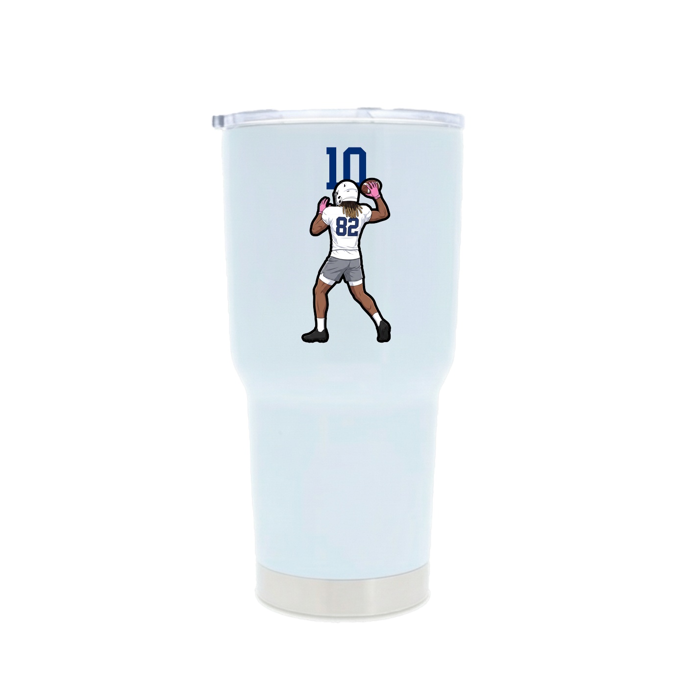30oz Stainless Steel Tumbler — Number Top in White