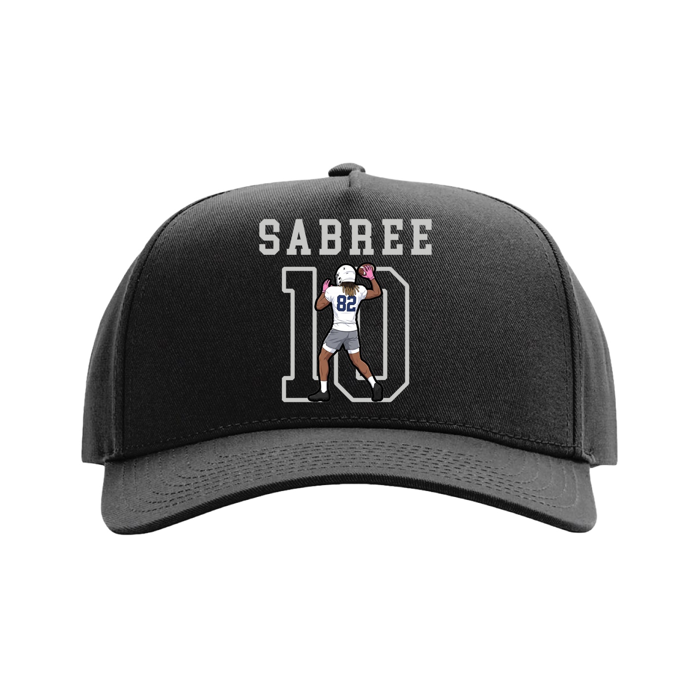 Full Fabric Five-Panel Champ Cap — Shirsey in Black