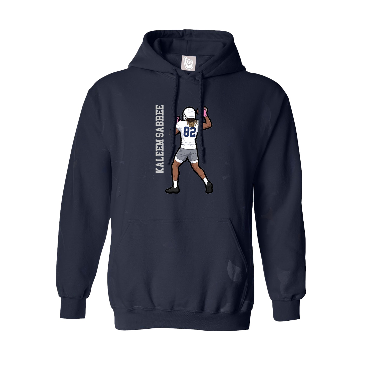 Youth Hoodie — Name Vertical in Navy