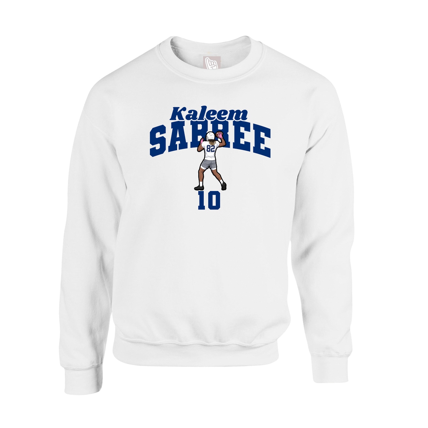 Fleece Crew — Signature Arch in White