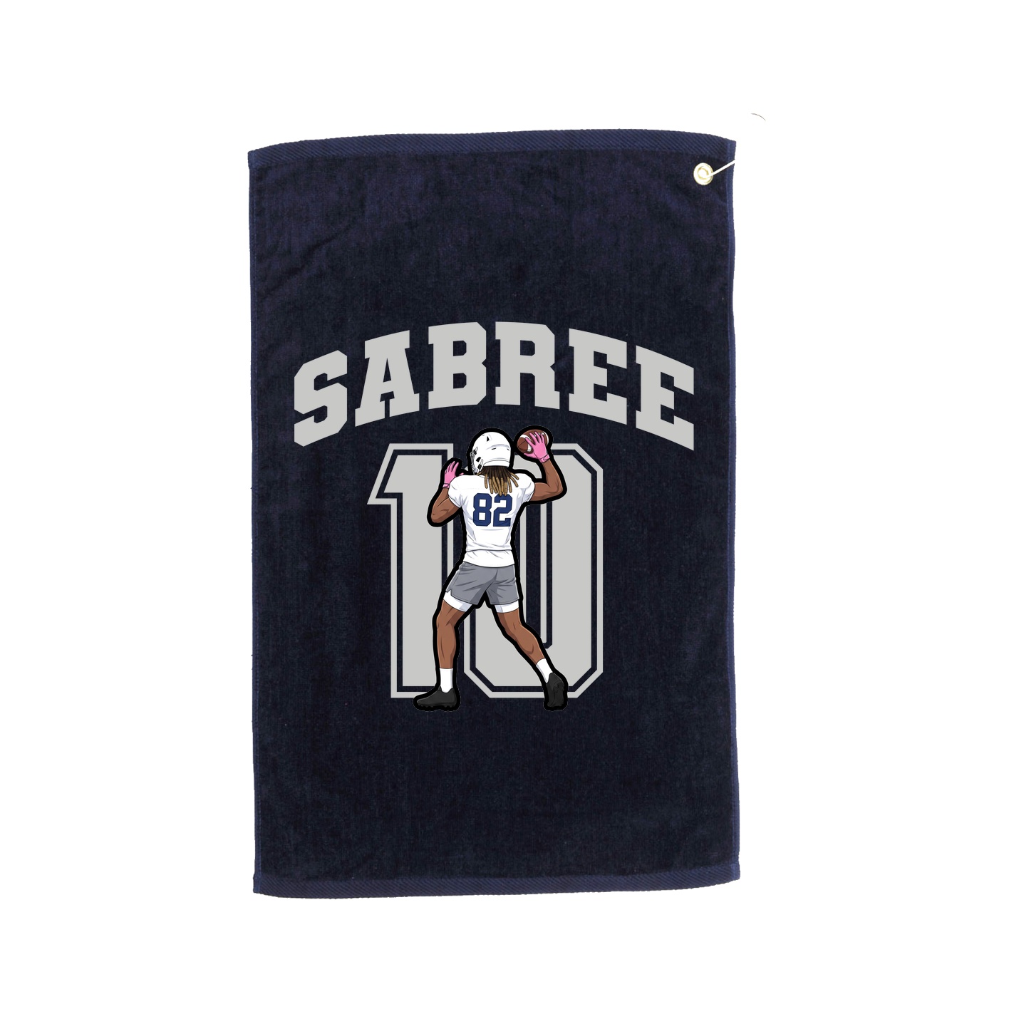 Golf Towel — Number in Navy
