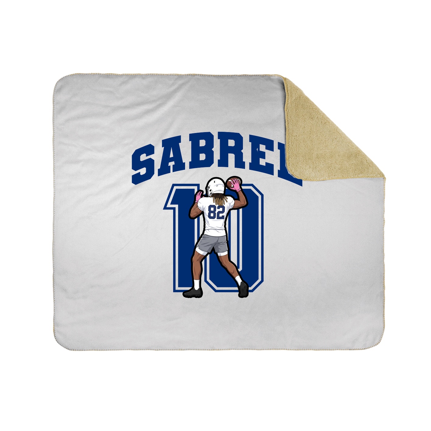 Throw Blanket — Number in White