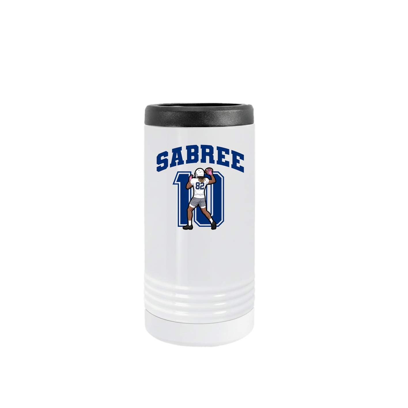 Slim Beverage Holder — Number in White