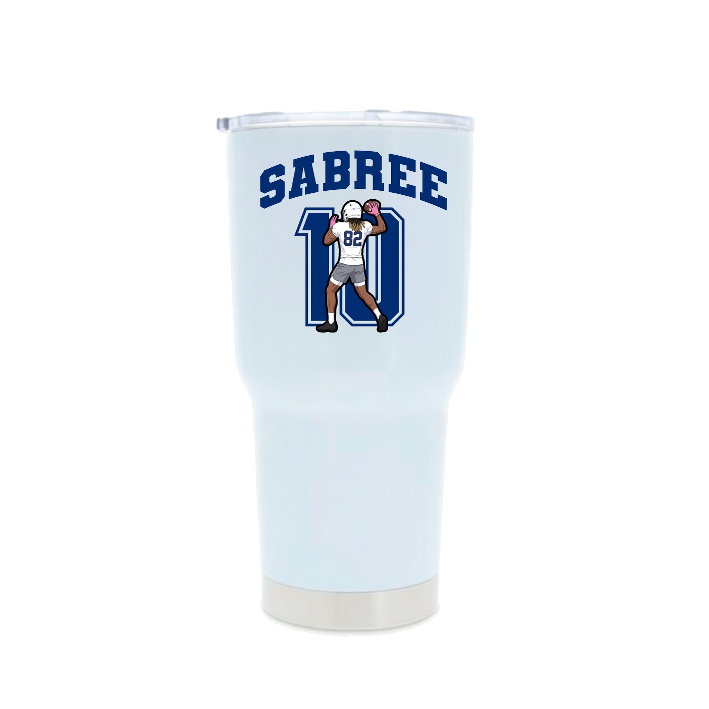 30oz Stainless Steel Tumbler — Number in White