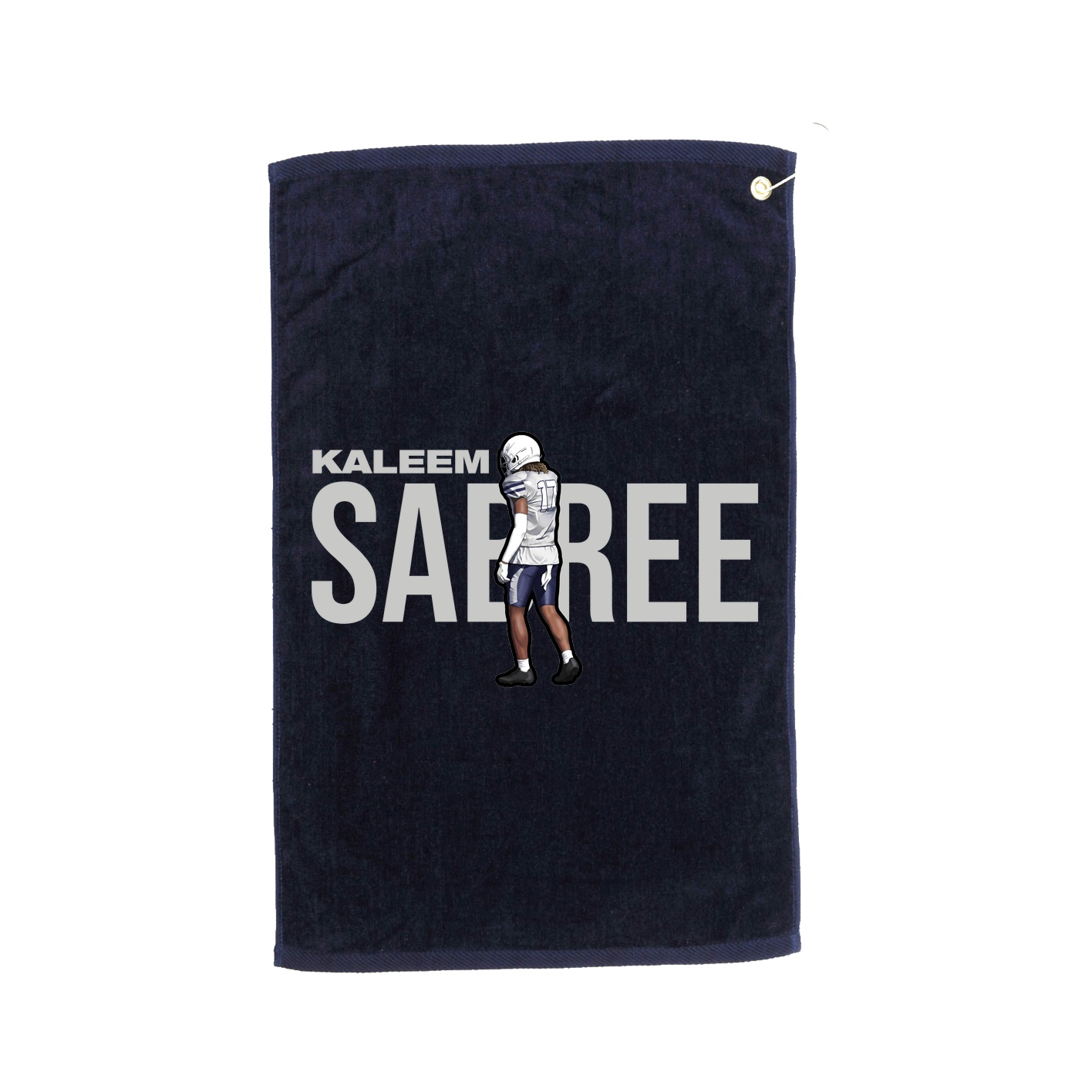 Golf Towel — Player Name in Navy