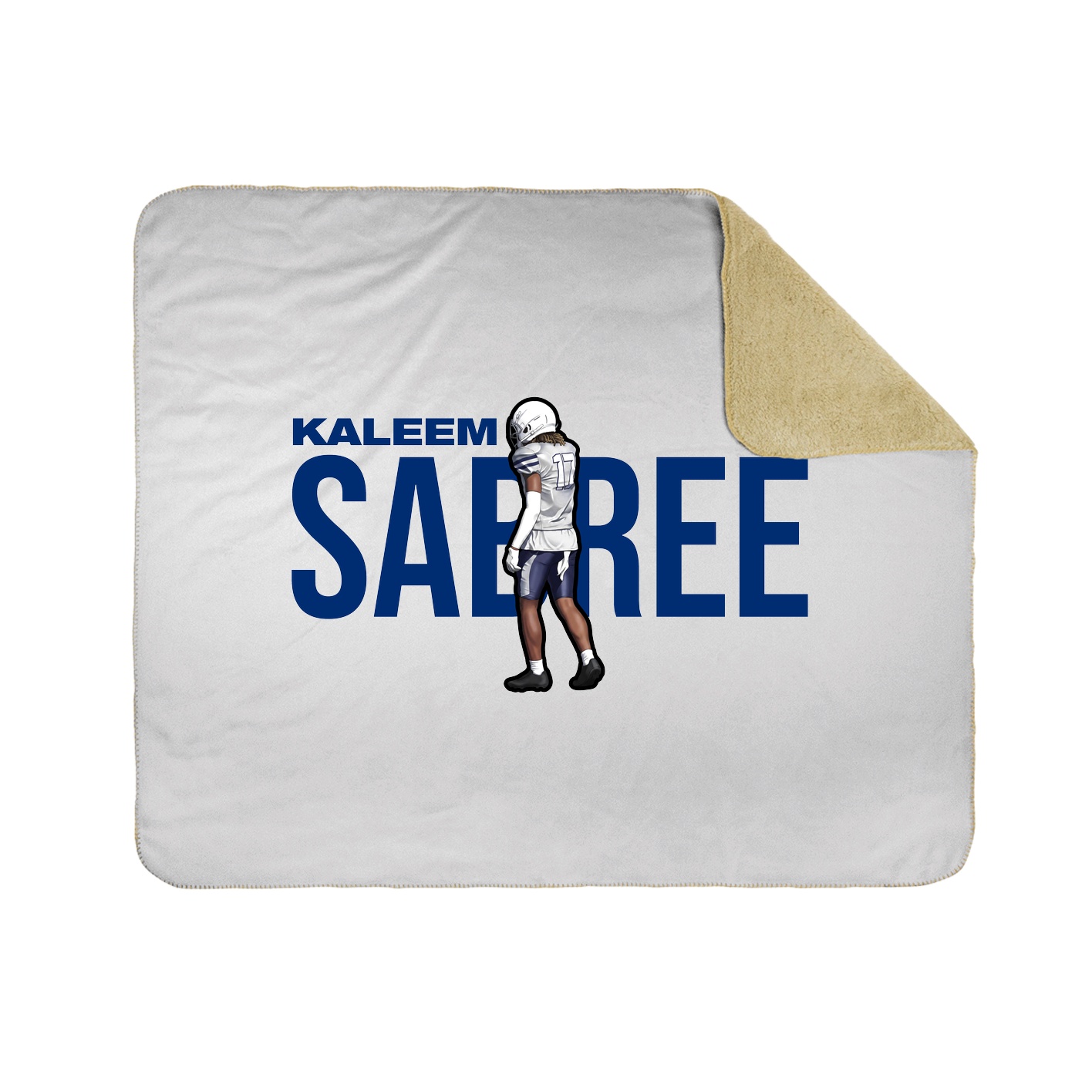 Throw Blanket — Player Name in White