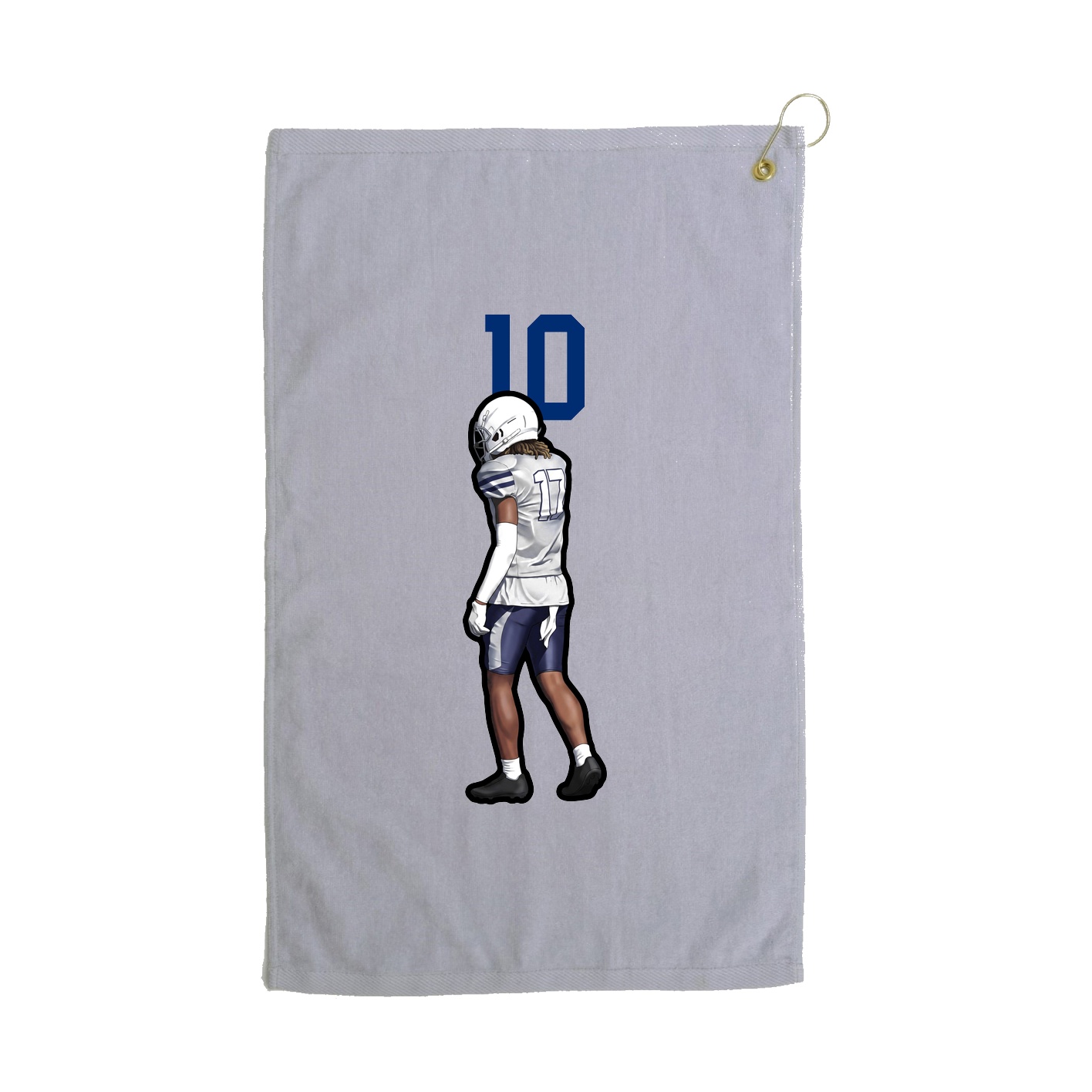 Golf Towel — Number Top in Grey
