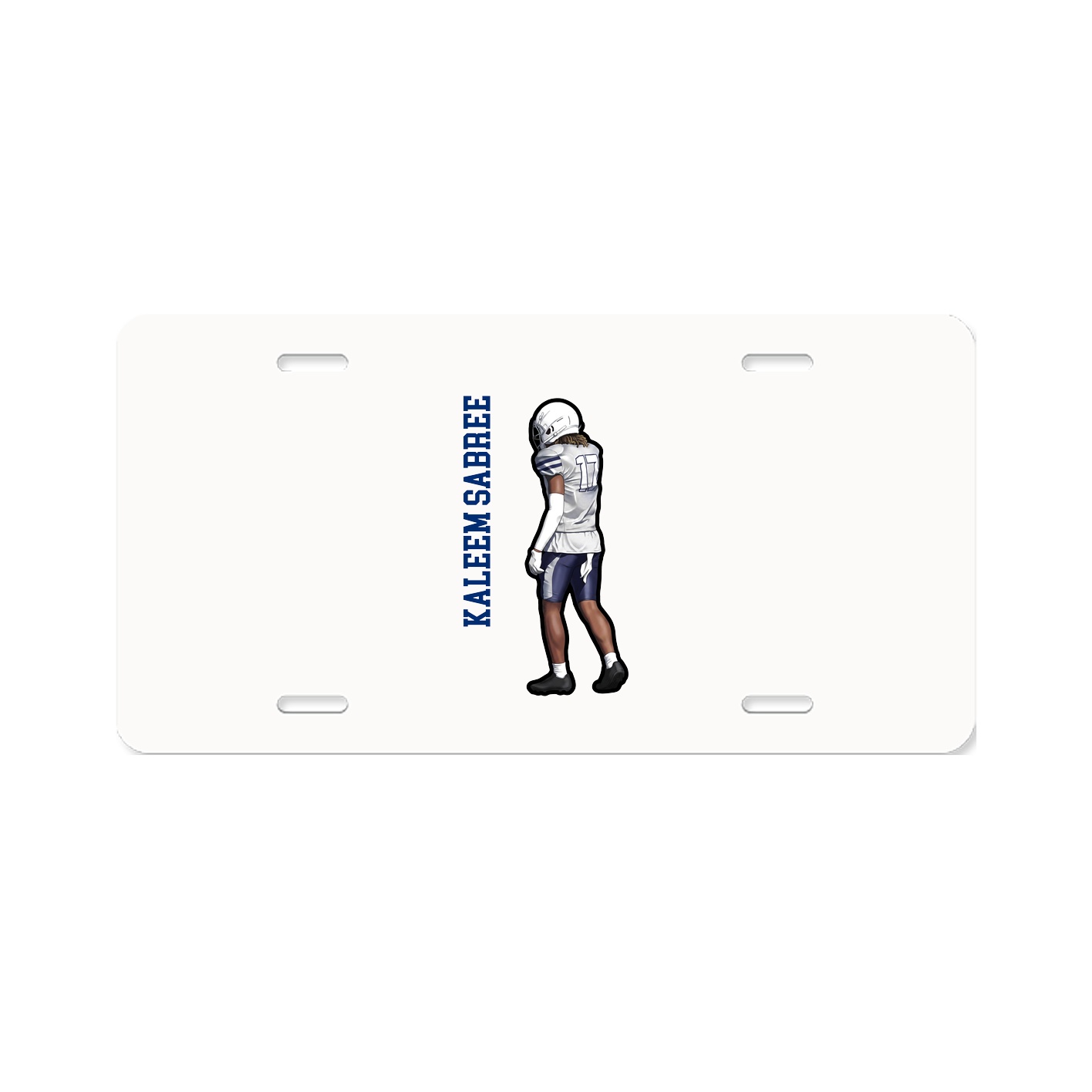 License Plate — Name Vertical in Classic