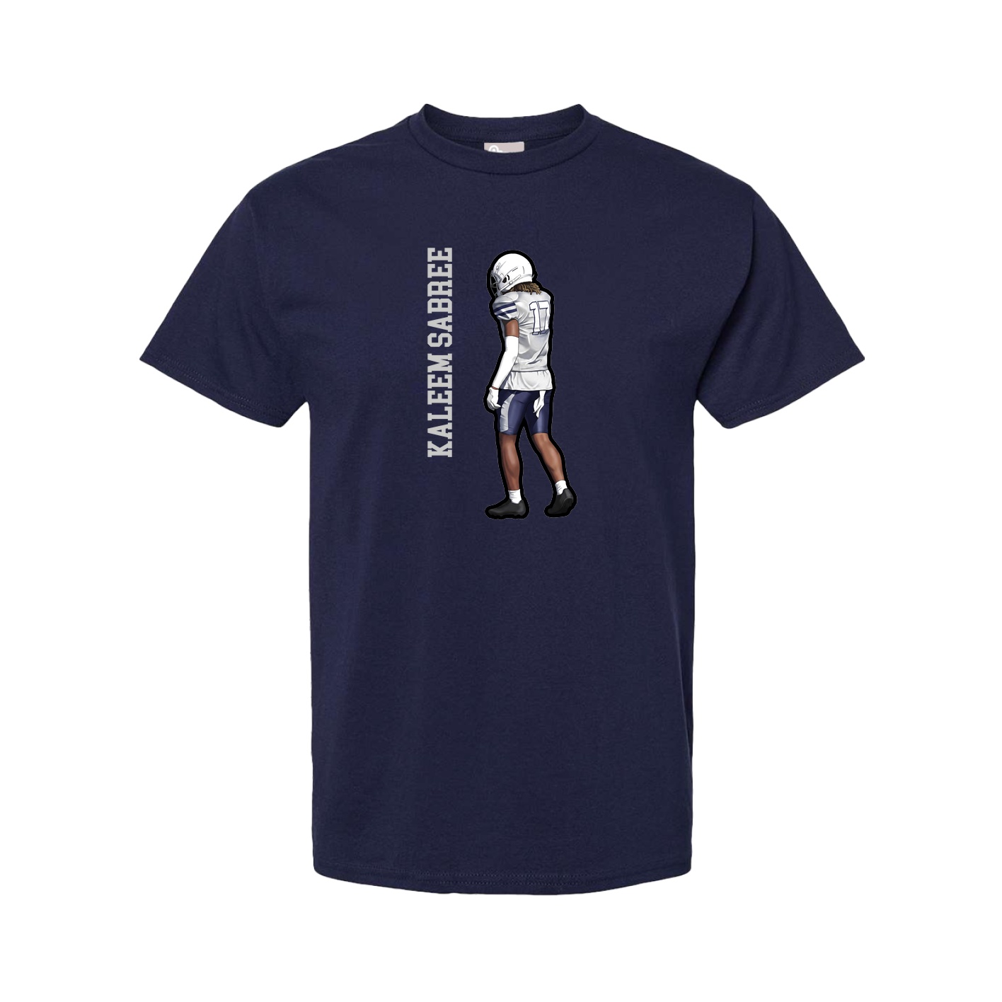 Youth Tee — Name Vertical in Navy