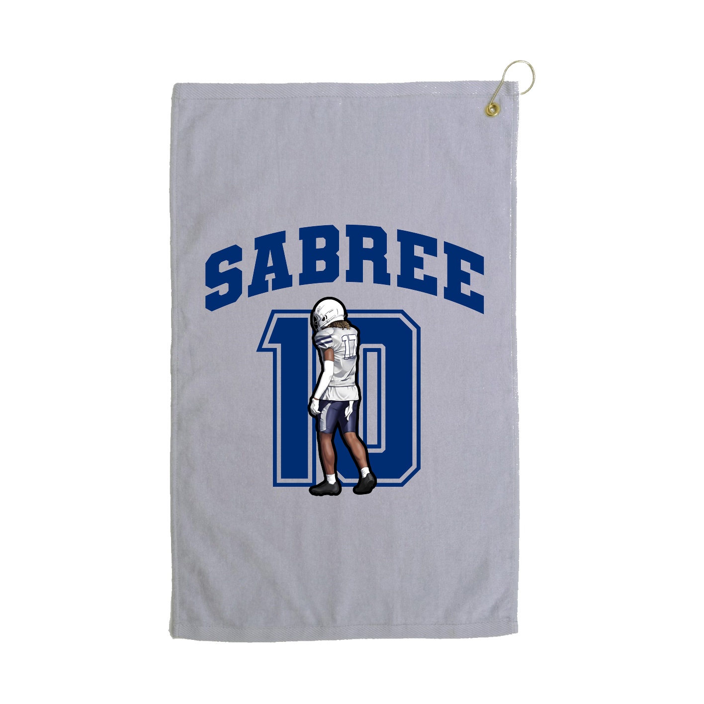 Golf Towel — Number in Grey