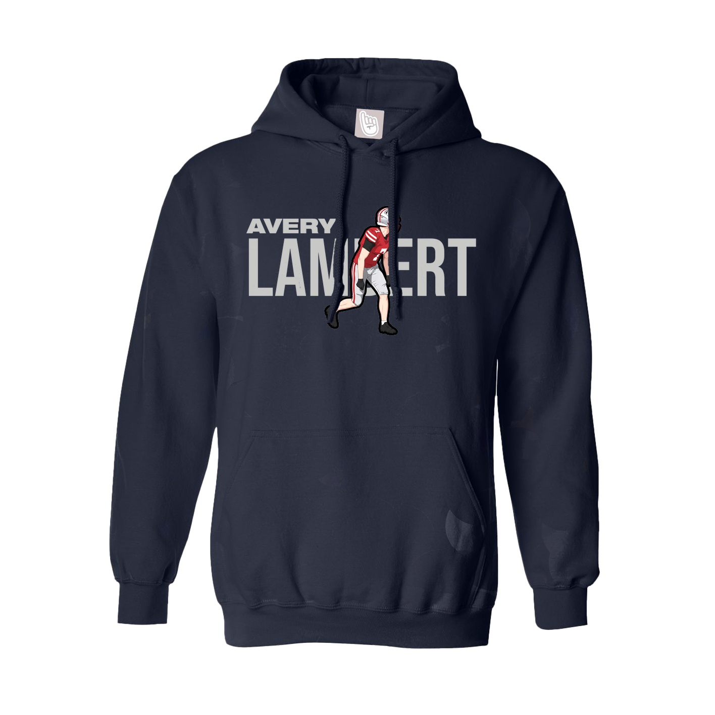 Hoodie — Player Name in Navy