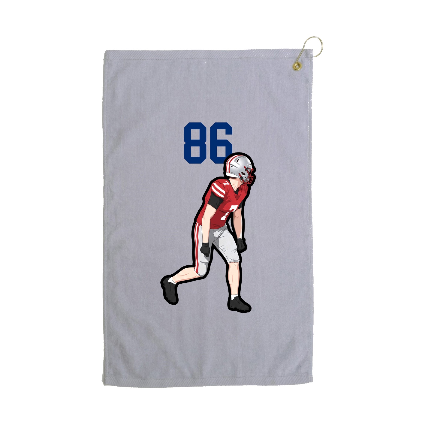 Golf Towel — Number Top in Grey