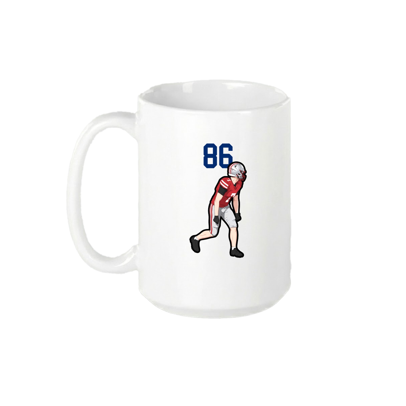 15oz Coffee Mug — Number Top in White
