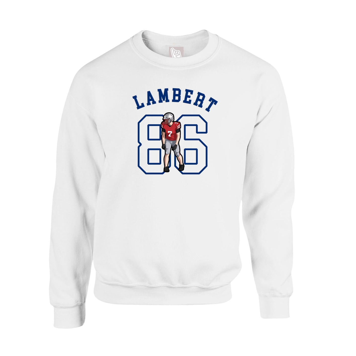 Fleece Crew — Shirsey Arch in White