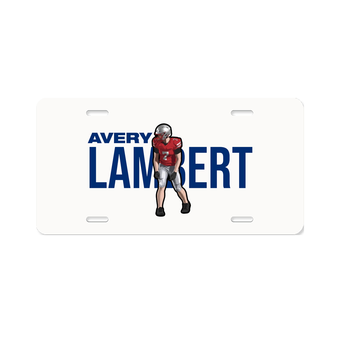 License Plate — Player Name in Classic