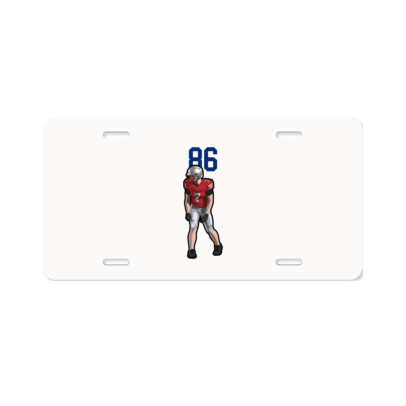 License Plate — Number Top in Classic