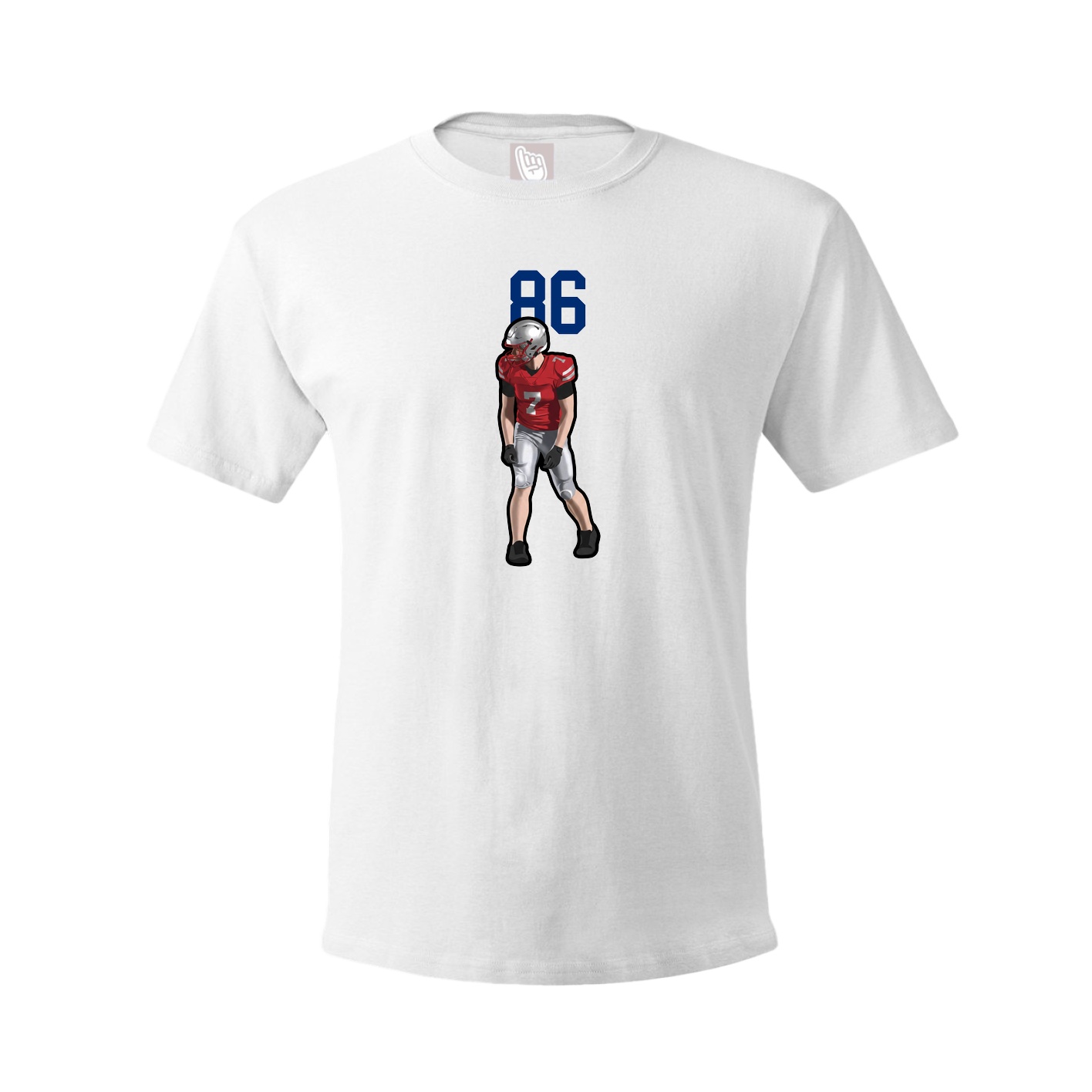 Youth Tee — Number Top in White