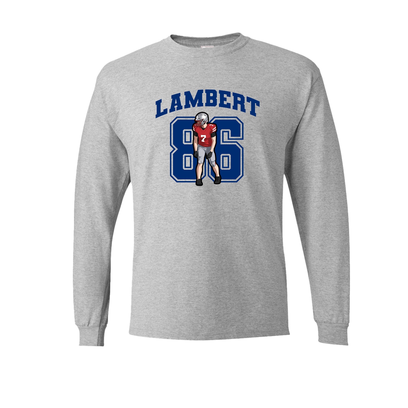 Long Sleeve Tee — Number in Grey