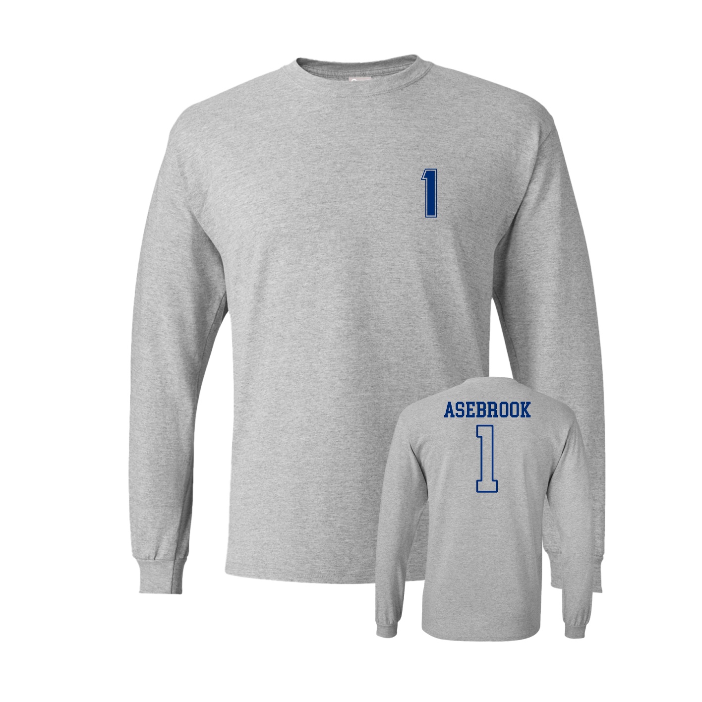 Long Sleeve Tee — Chest Back in Grey