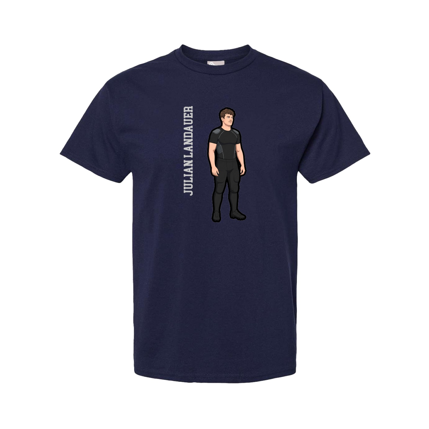 Tee — Name Vertical in Navy