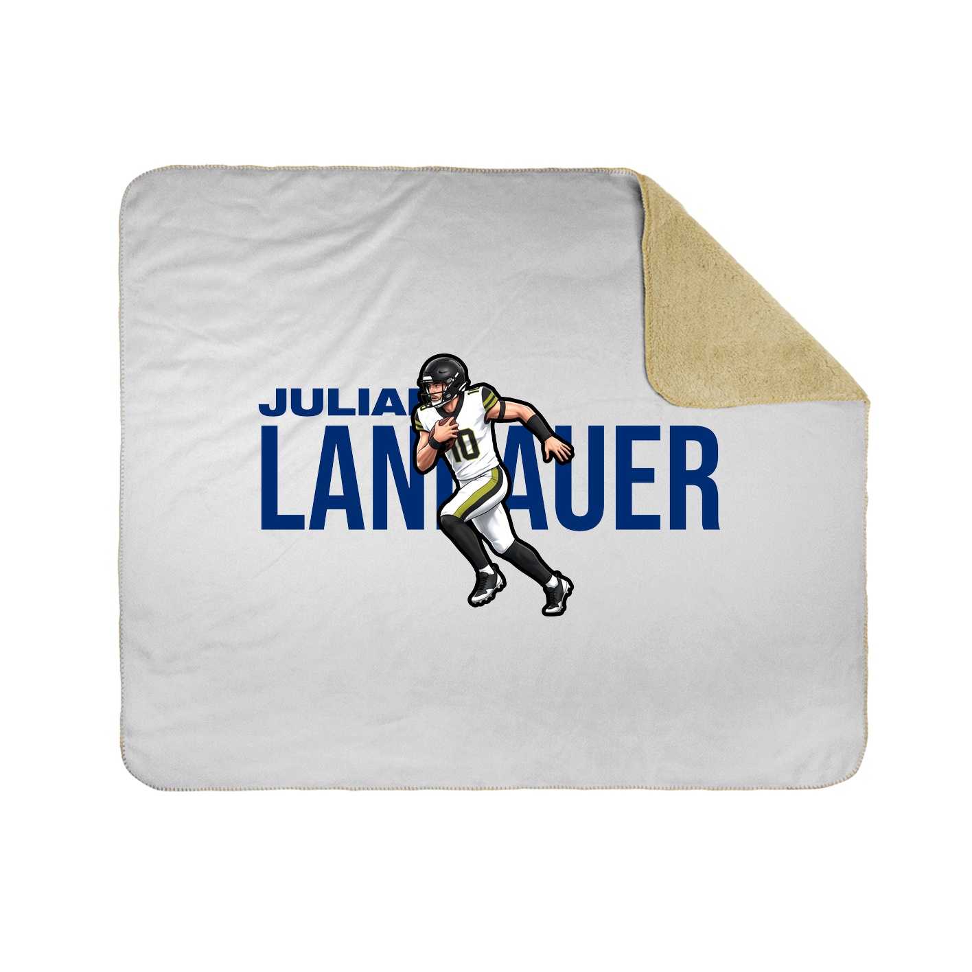 Throw Blanket — Player Name in White