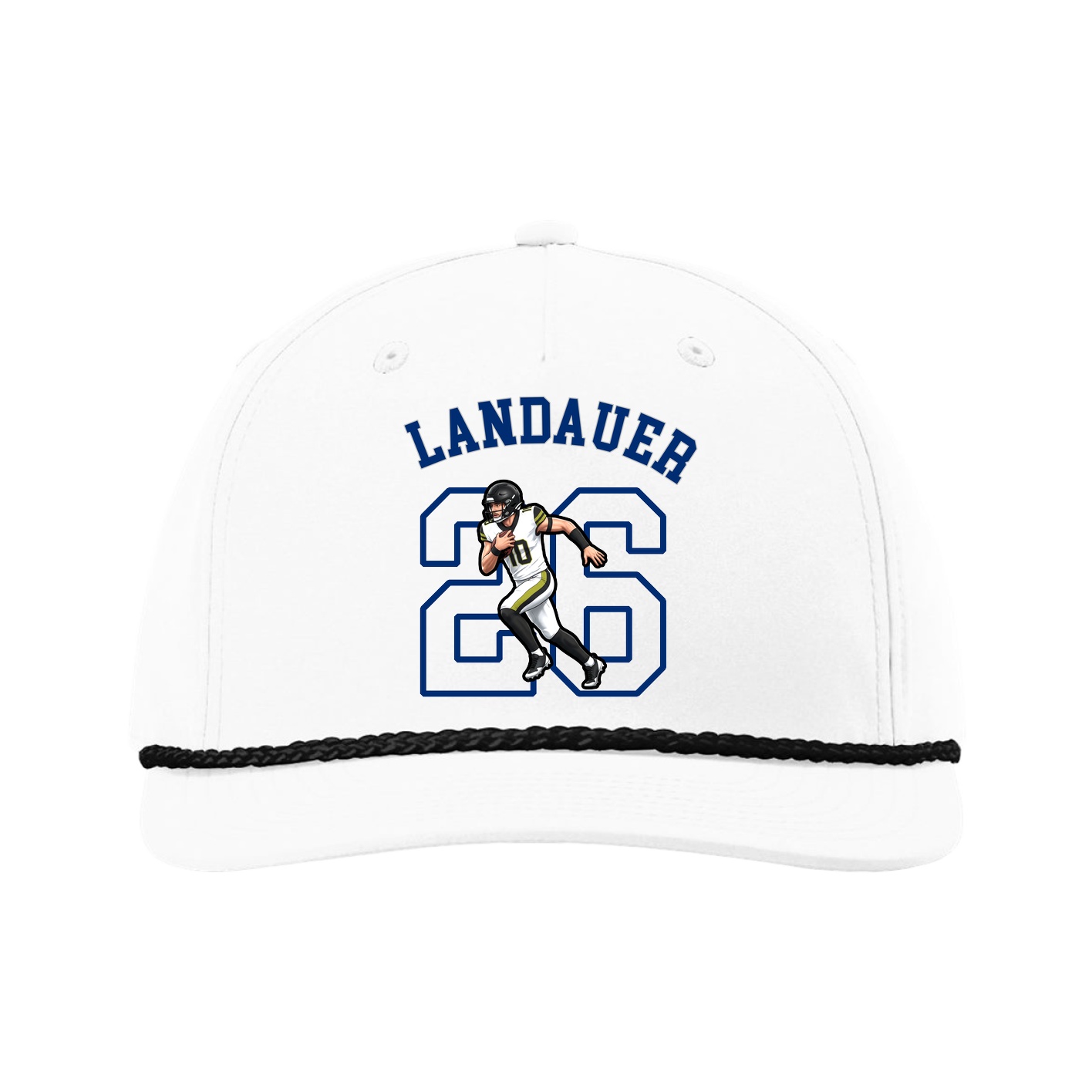 Five-Panel Classic Rope Cap — Shirsey Arch in White