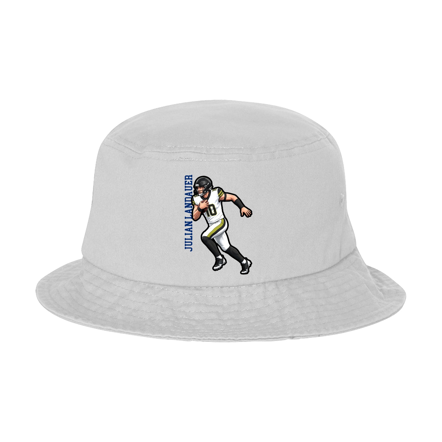 Bucket Cap — Name Vertical in White