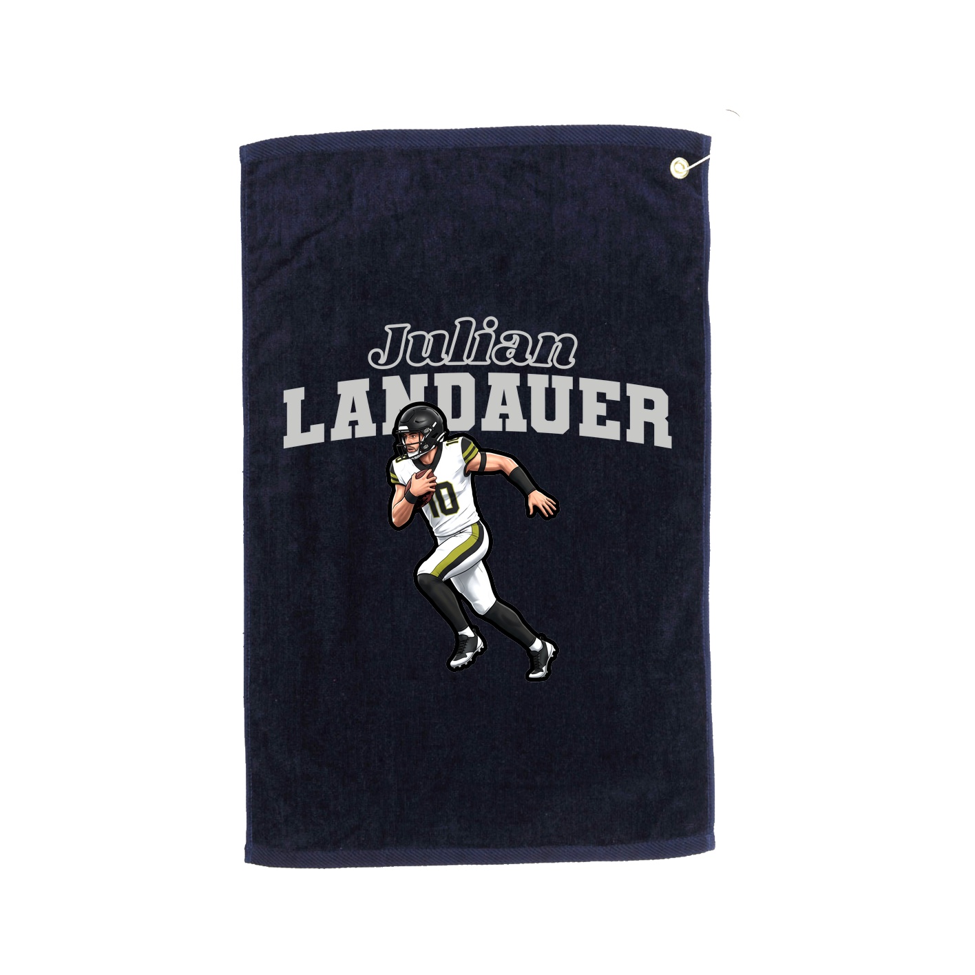 Golf Towel — Name Arch in Navy