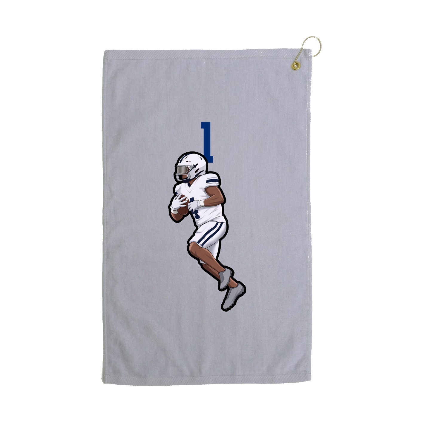 Golf Towel — Number Top in Grey