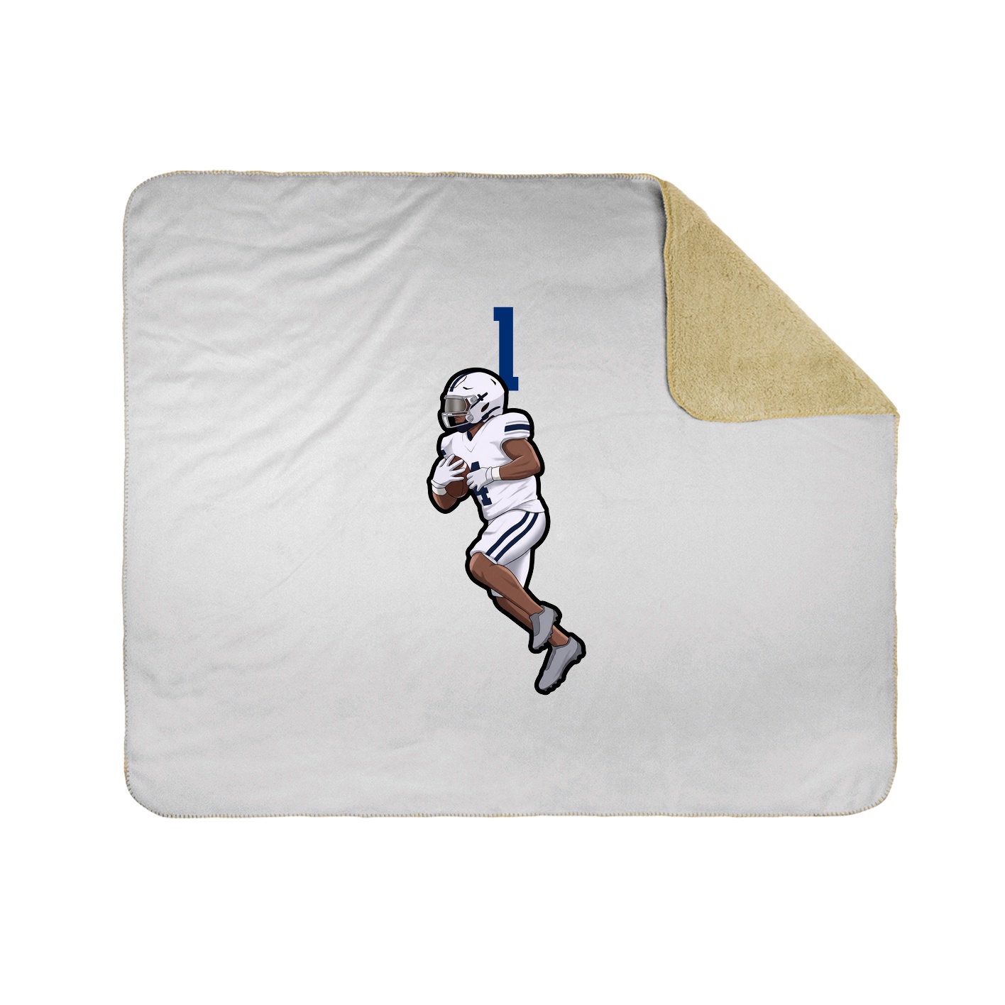 Throw Blanket — Number Top in White