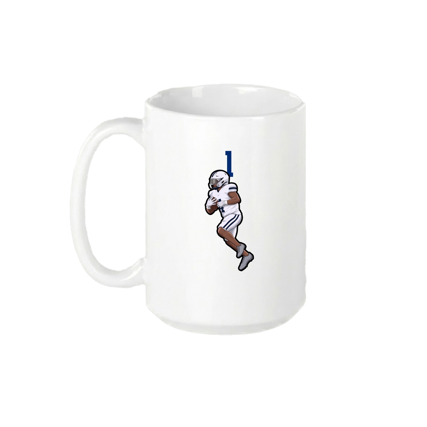 15oz Coffee Mug — Number Top in White