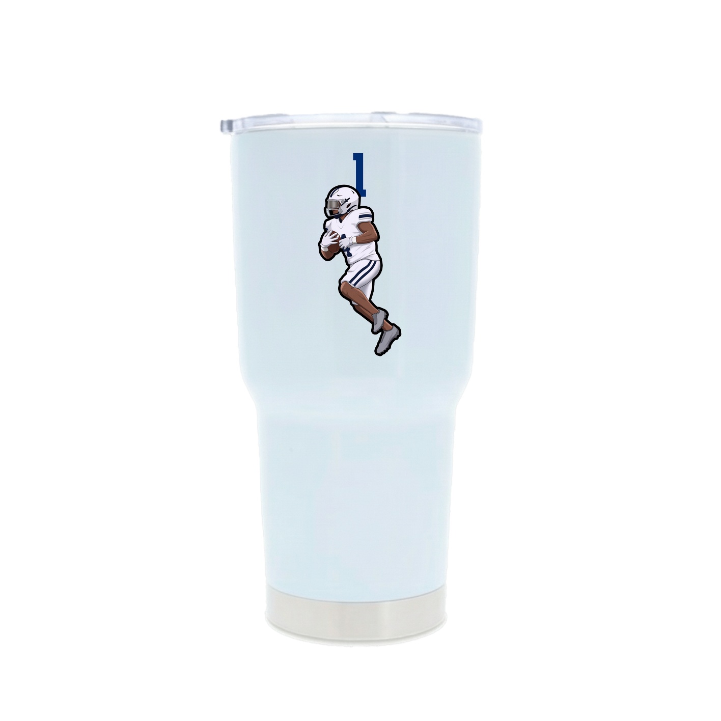 30oz Stainless Steel Tumbler — Number Top in White