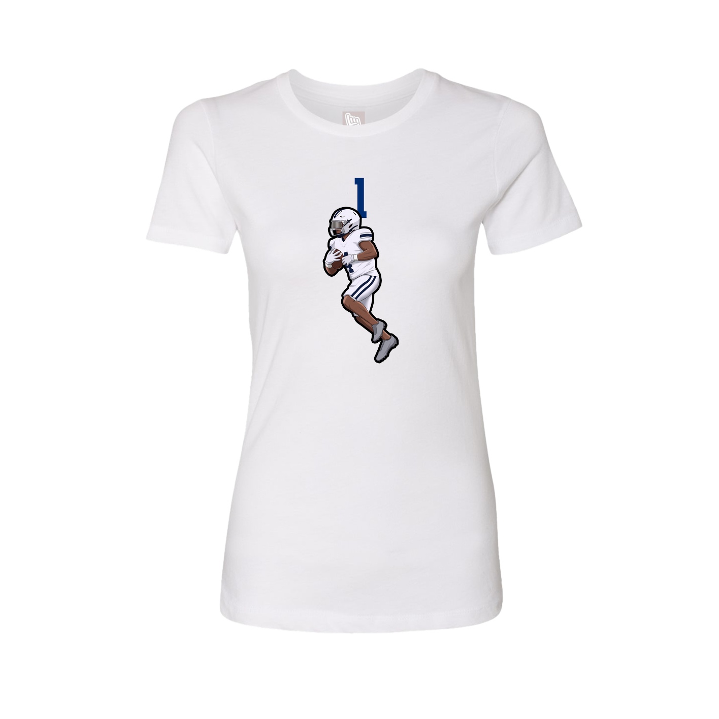 Fitted Women's Tee — Number Top in White