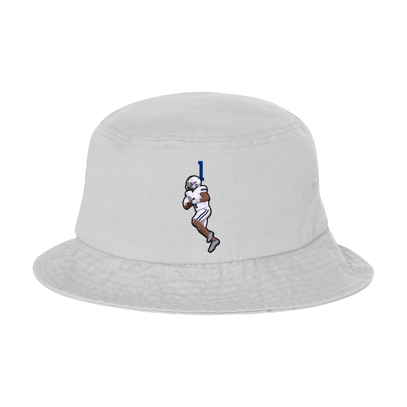 Bucket Cap — Number Top in White