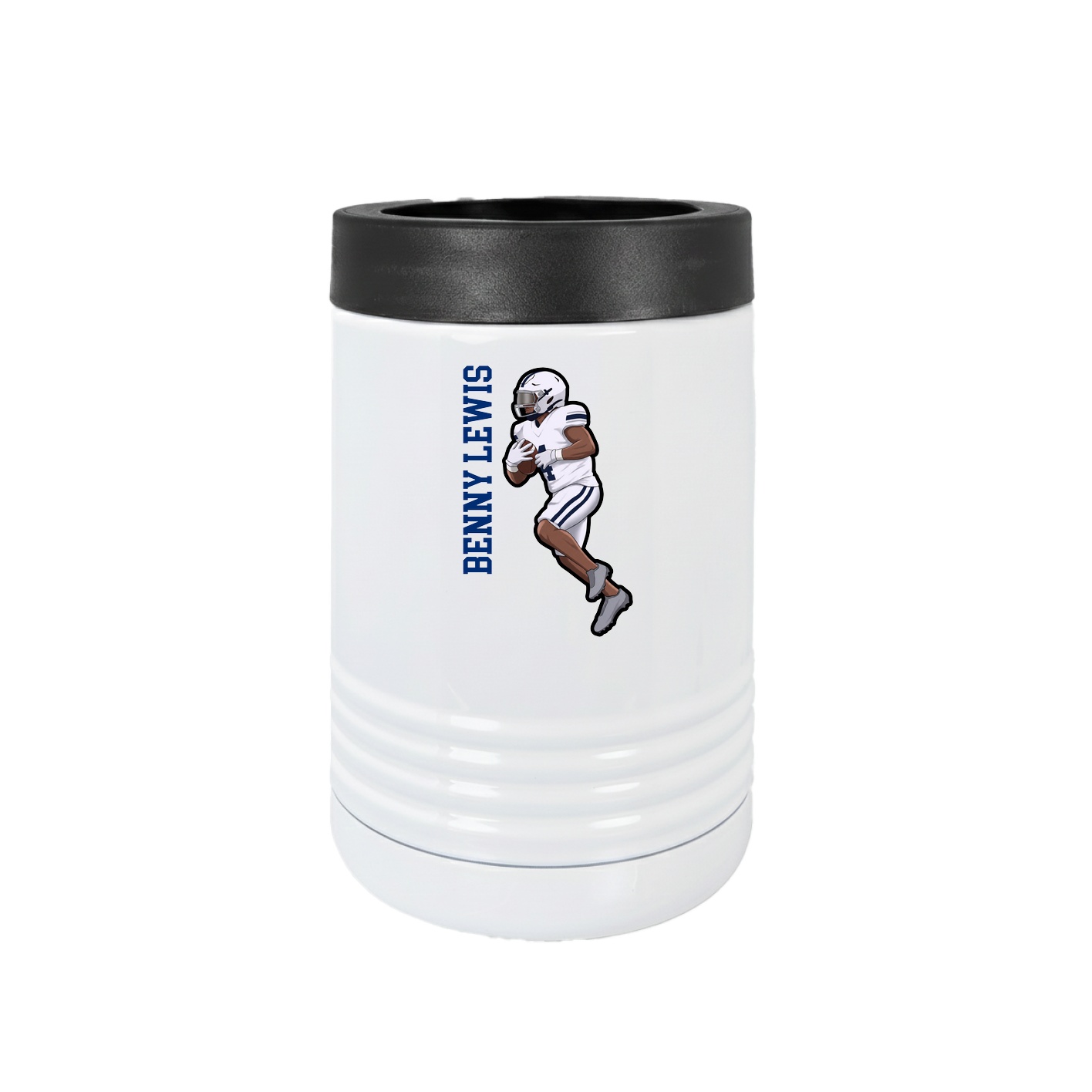 Beverage Holder — Name Vertical in White