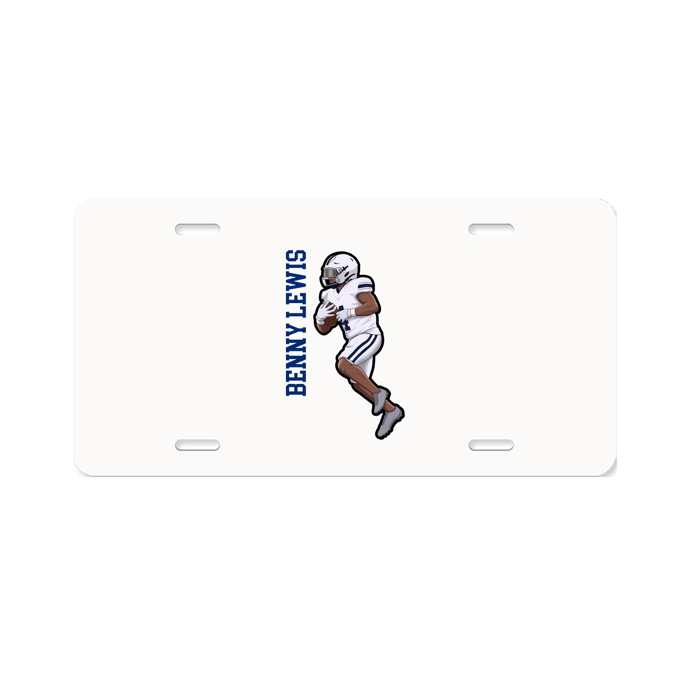 License Plate — Name Vertical in Classic